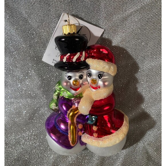Christopher Radko Glass Ornament Snow in Love 2004 Festive Holiday Nostalgia - Picture 1 of 7